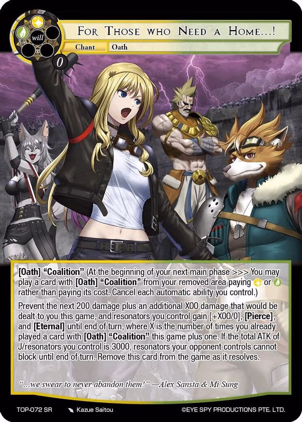 For Those who Need a Home - Super Rare (TOP-072 SR)