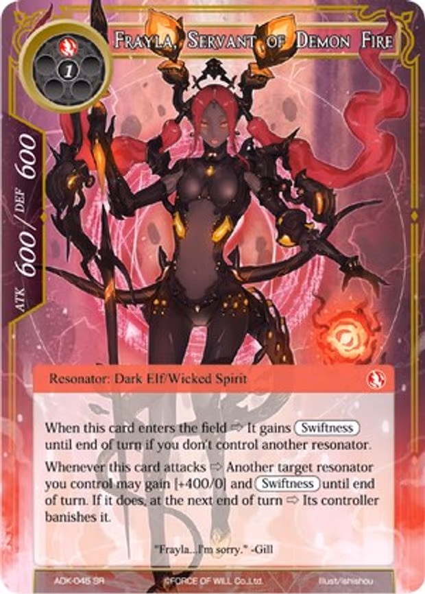 Frayla, Servant of Demon Fire - Super Rare (ADK-045)