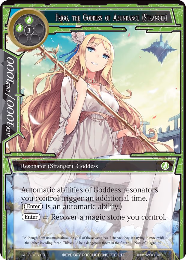 Frigg, the Goddess of Abundance (Stranger) - Super Rare (AO3-036)