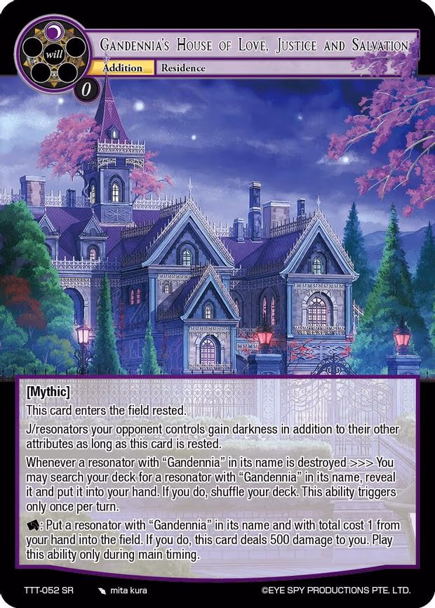 Gandennia's House of Love, Justice and Salvation - Super Rare (TTT-052 SR)