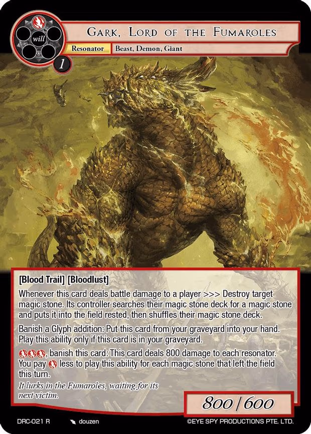 Gark, Lord of the Fumaroles - Rare (DRC-021 R)