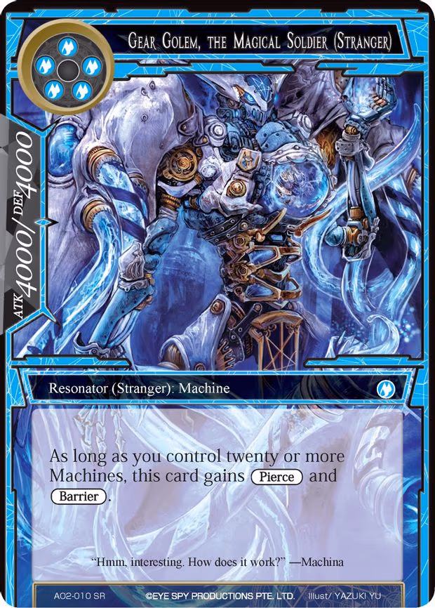 Gear Golem, the Magical Soldier (Stranger) - Super Rare (AO2-010)