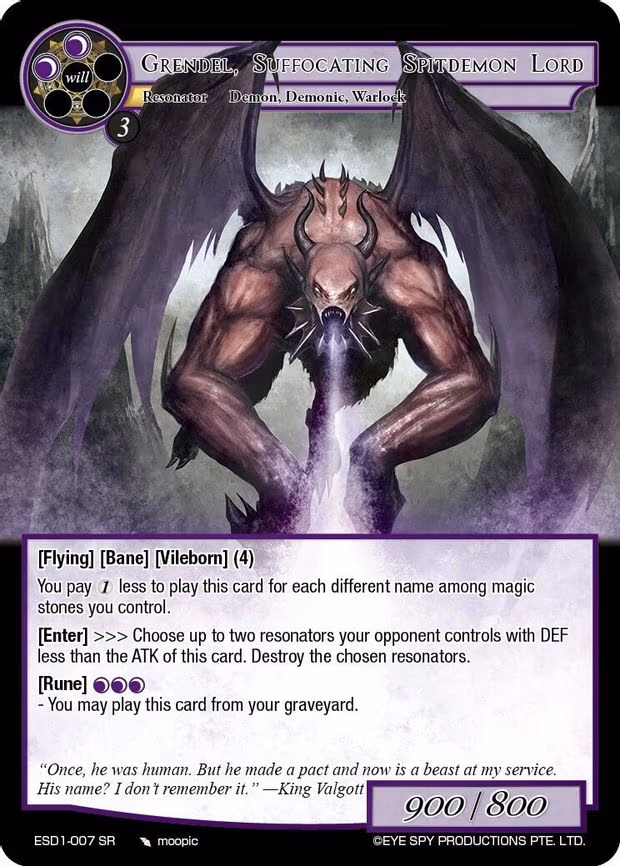 Grendel, Suffocating Spitdemon Lord