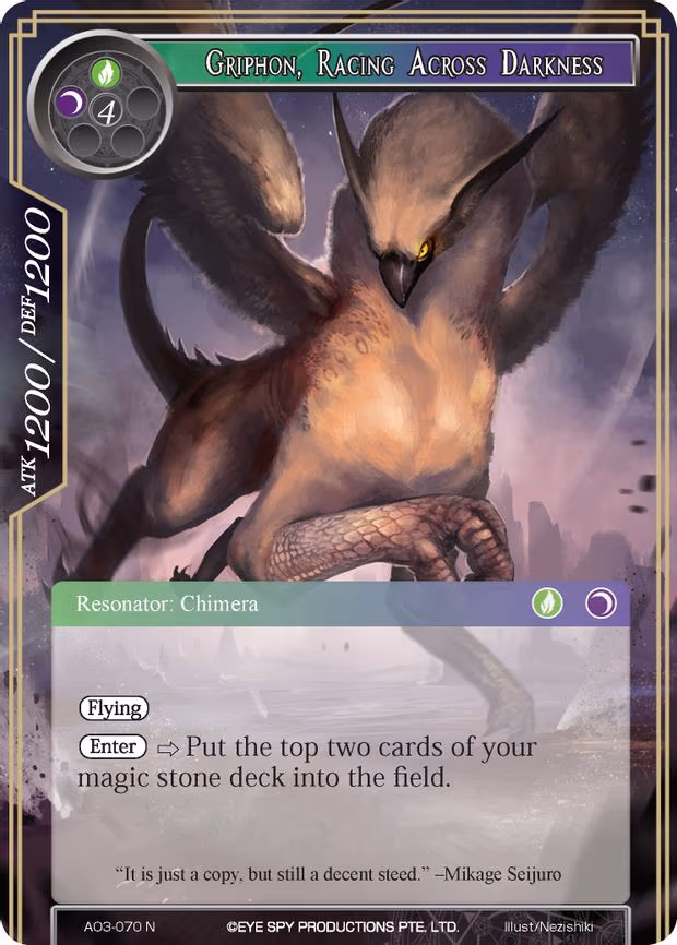 Griphon, Racing Across Darkness - Normal (AO3-070)