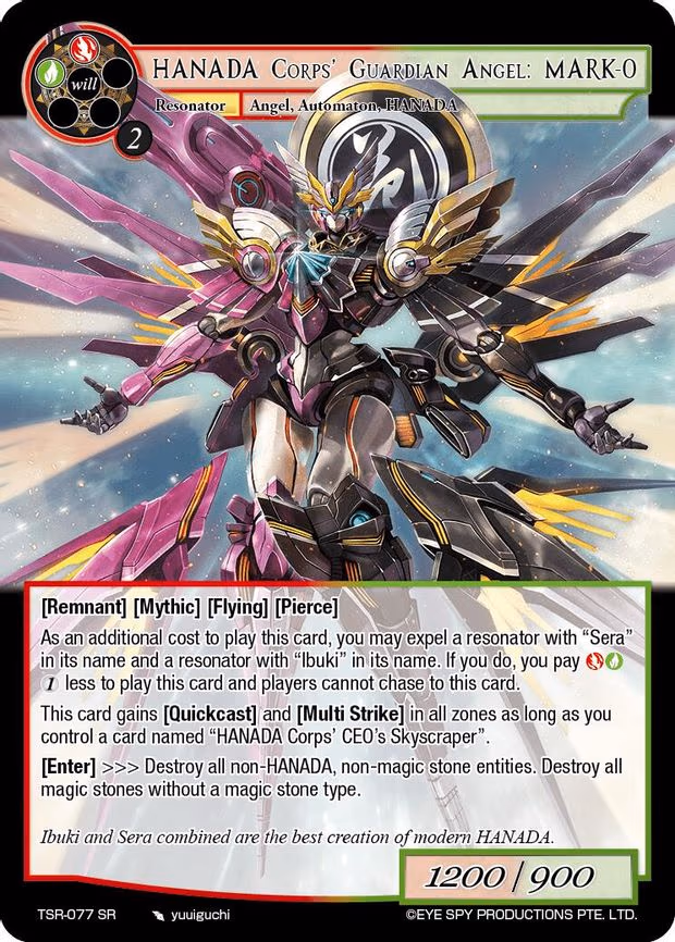 HANADA Corps' Guardian Angel: MARK-0 - Super Rare (TSR-077 SR)