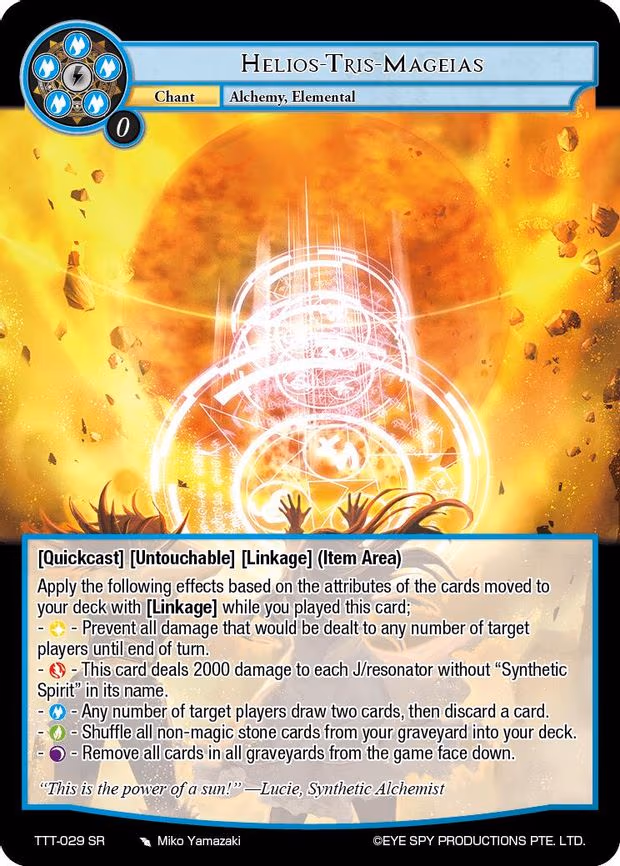 Helios-Tris-Mageias - Super Rare (TTT-029 SR)
