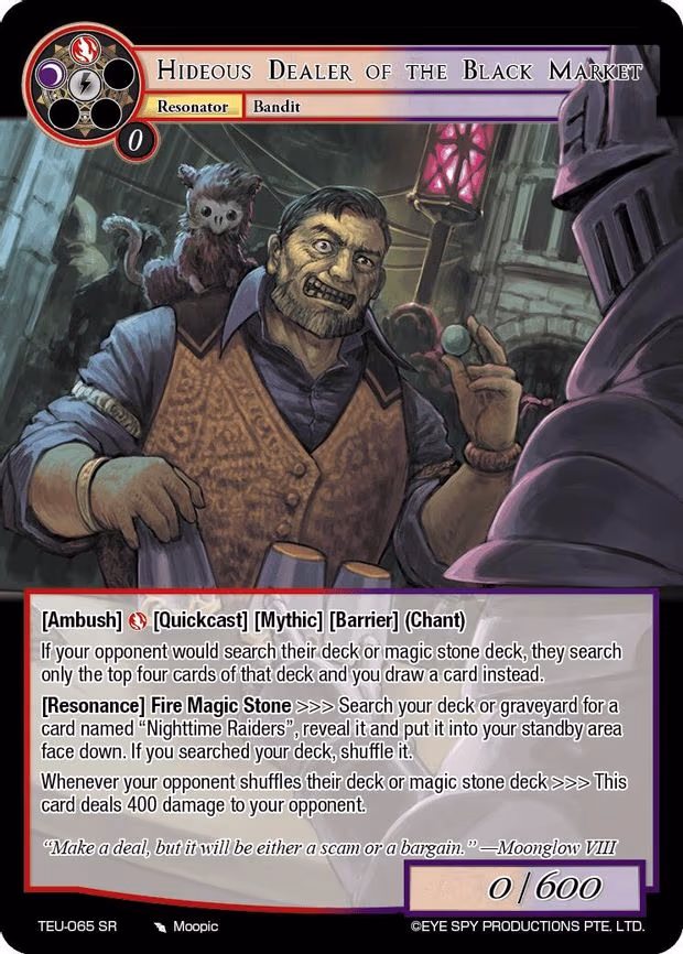 Hideous Dealer of the Black Market - Super Rare (TEU-065 SR)