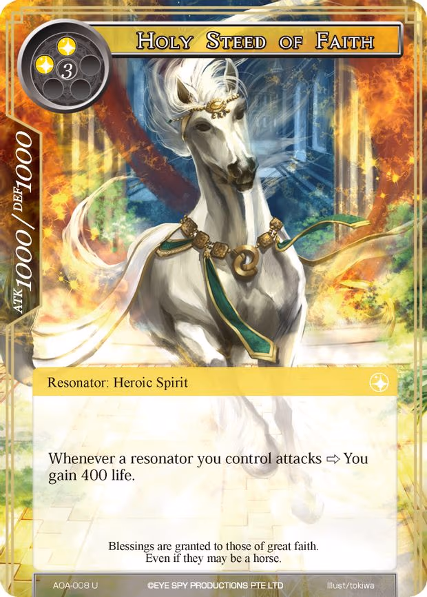 Holy Steed of Faith - Uncommon (AOA-008)