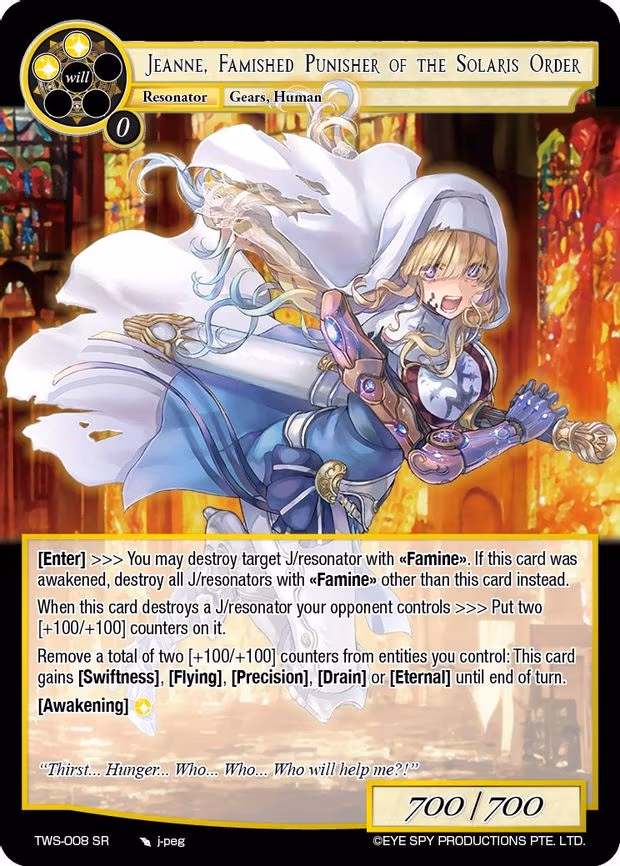 Jeanne, Famished Punisher of the Solaris Order - Super Rare (TWS-008 SR)