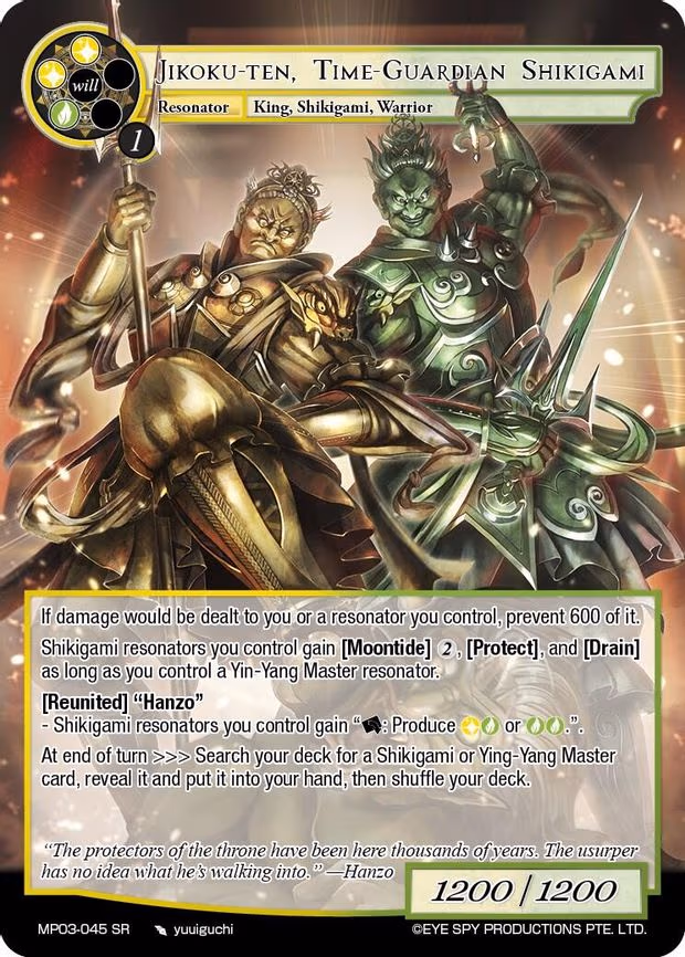 Jikoku-ten, Time-Guardian Shikigami - Super Rare (MP03-045 SR)