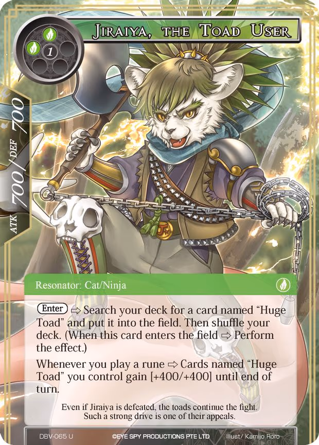 Jiraiya, The Toad User - Uncommon (DBV-065)