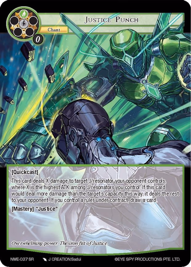 Justice Punch - Super Rare (NWE-037 SR)