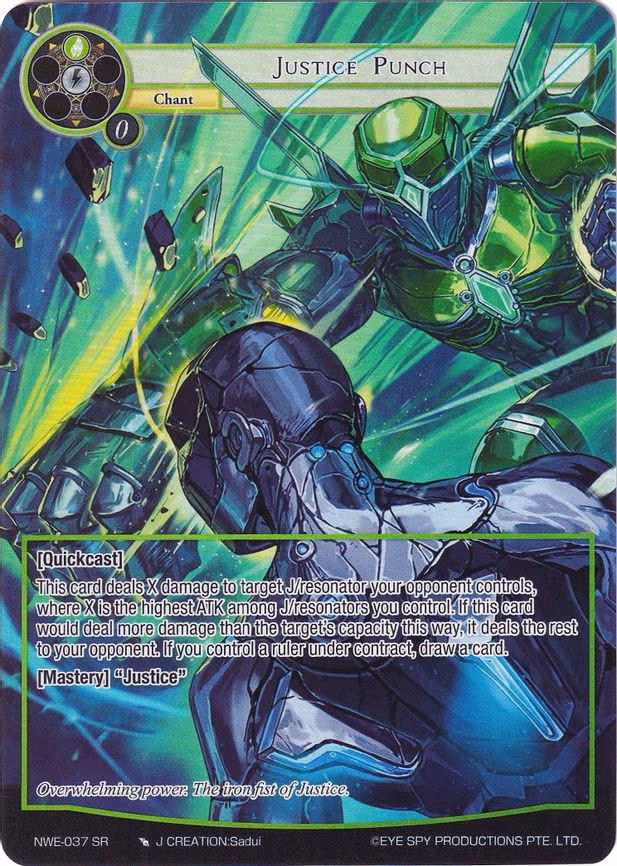 Justice Punch - Super Rare (NWE-037 SR)