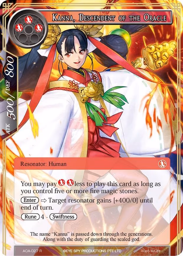 Kanna, Descendent of the Oracle - Rare (AOA-027)