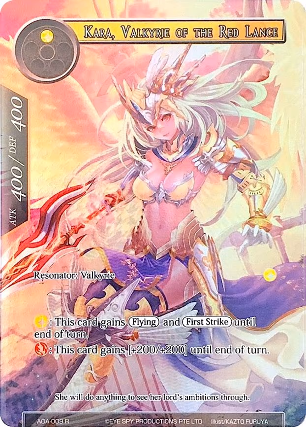 Kara, Valkyrie of the Red Lance - Rare (AOA-009)