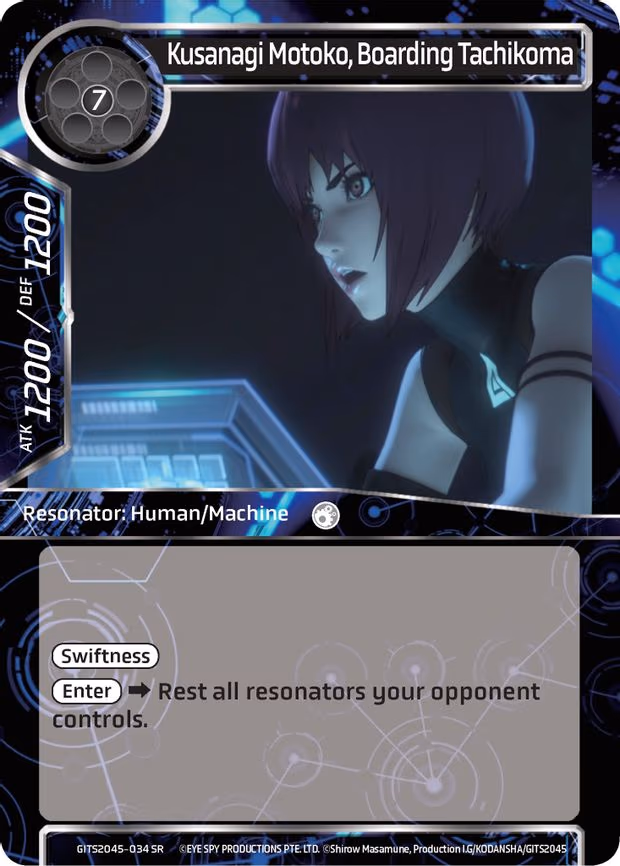 Kusanagi Motoko, Boarding Tachikoma - Super Rare (GITS2045-034)