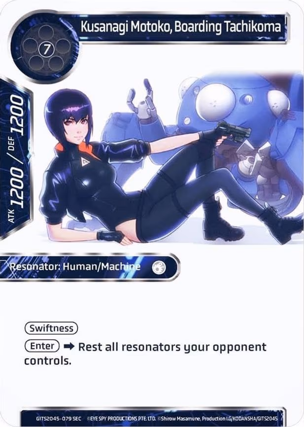 Kusanagi Motoko, Boarding Tachikoma - Secret (GITS2045-079)