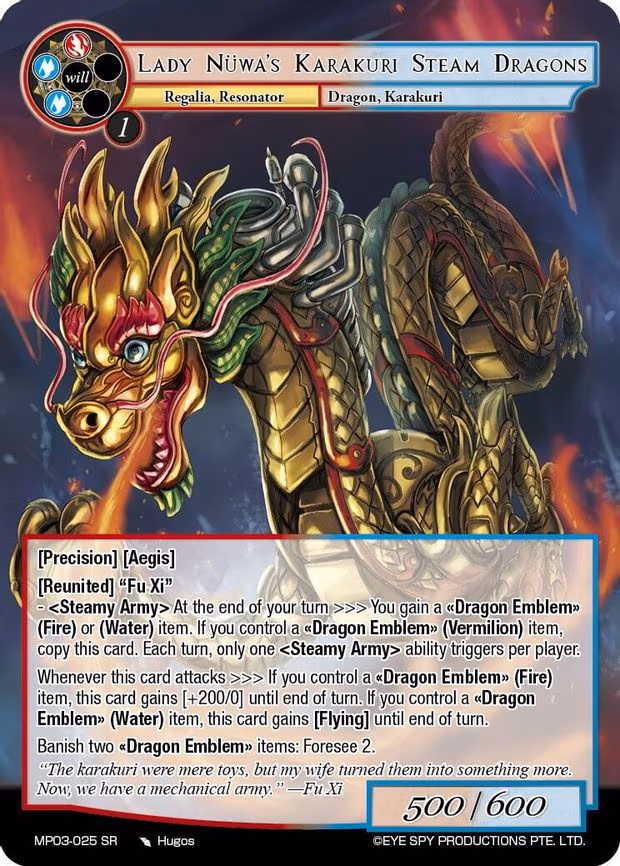 Lady Nüwa's Karakuri Steam Dragons - Super Rare (MP03-025 SR)