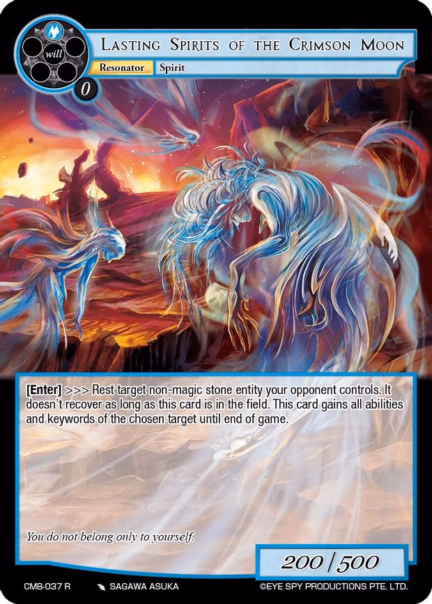 Lasting Spirits of the Crimson Moon - Rare (CMB-037 R)