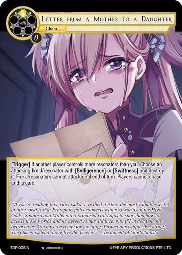 Letters from a Mother to a Daughter - Normal (TOP-005 N)