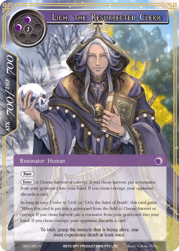 Lich, the Resurrected Cleric - Rare (DBV-080)