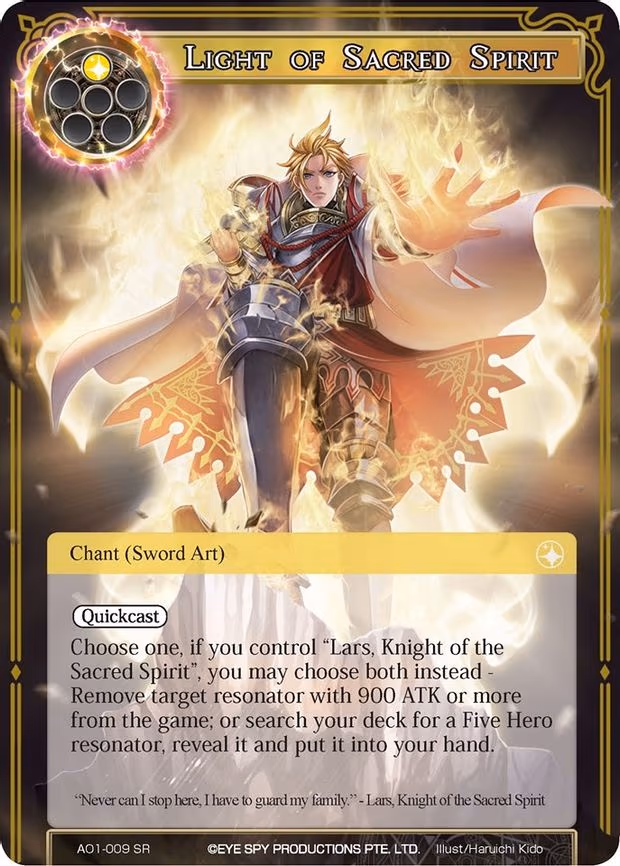 Light of Sacred Spirit - Super Rare (AO1-009)