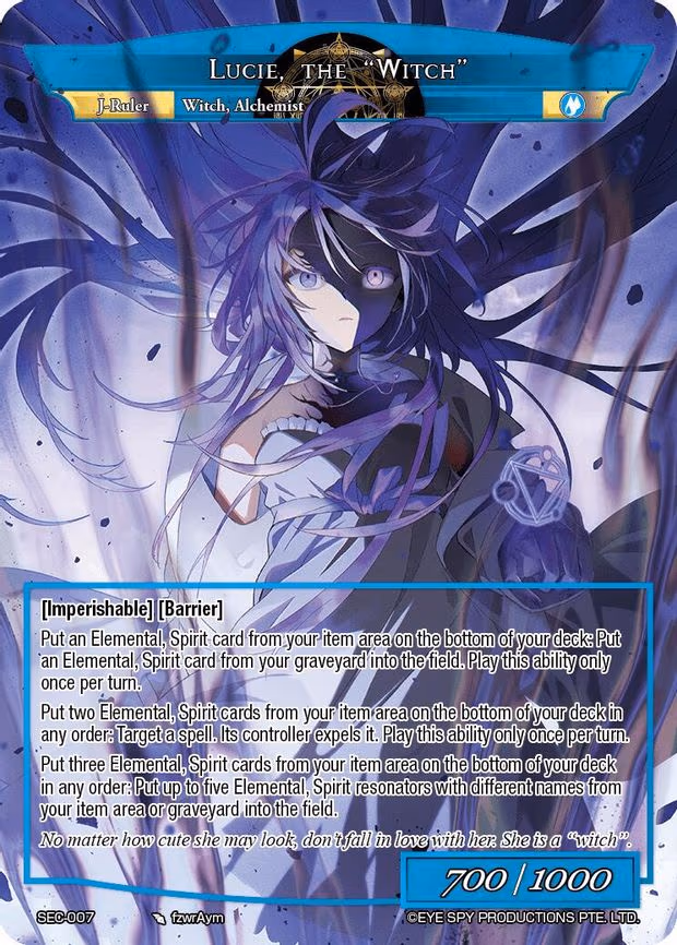 Lucie, Synthetic Alchemist // Lucie, the "Witch"