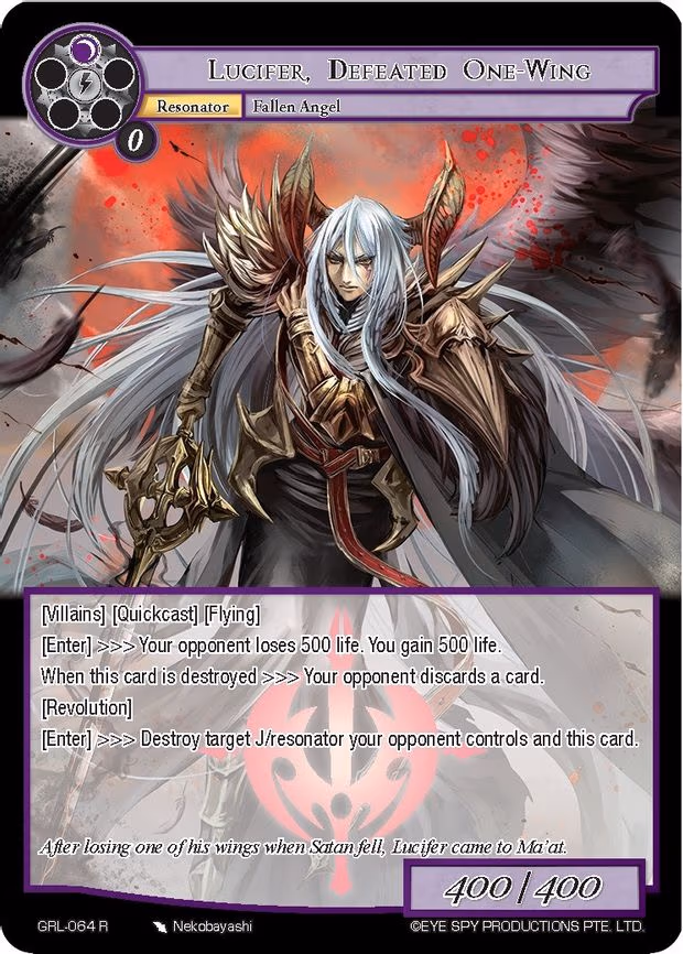 Lucifer, Defeated One-Wing