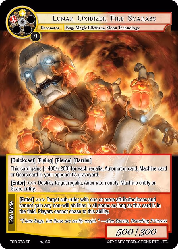 Lunar Oxidizer Fire Scarabs - Super Rare (TSR-078 SR)