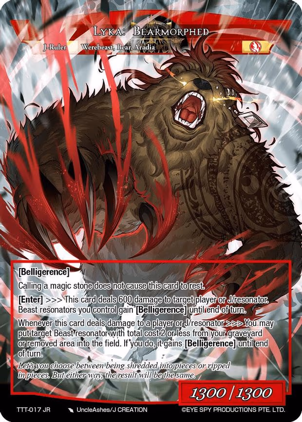 Lyka: Bearmorphed - Ruler Rare (TTT-017 JR)