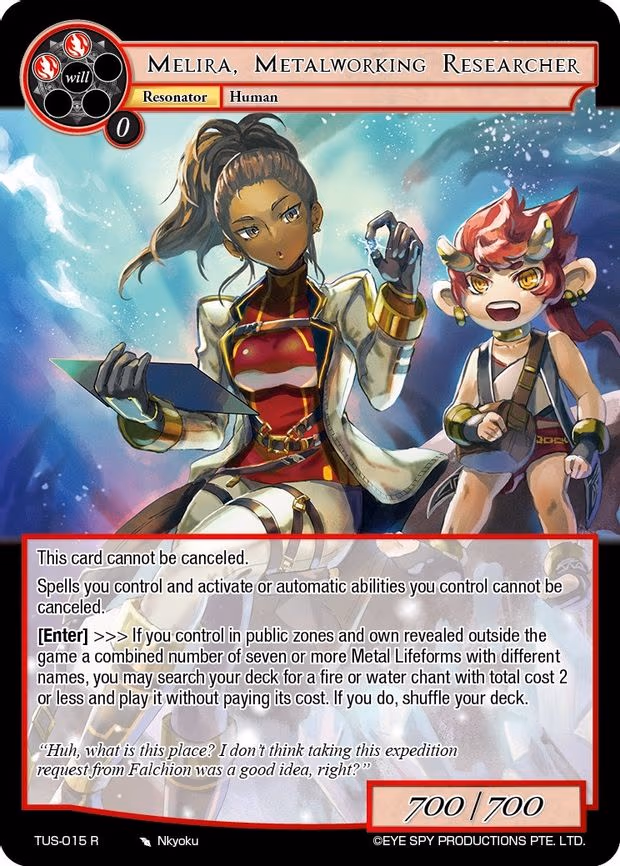 Melira, Metalworking Researcher - Rare (TUS-015 R)