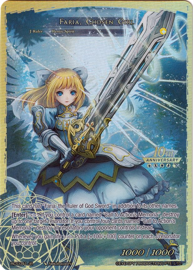 Memoria of the Seven Lands // Faria, Chosen Girl - Ruler Rare (RCS-041 JR)