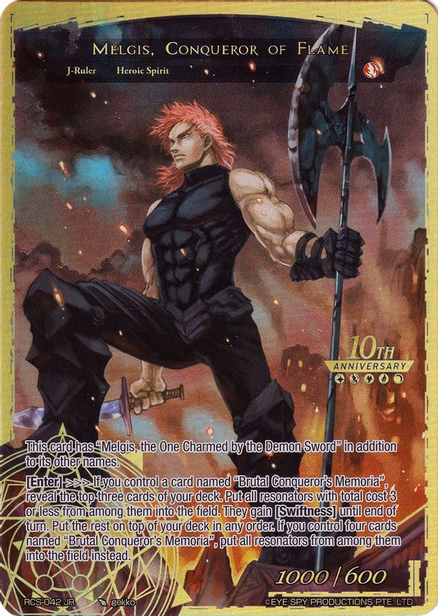 Memoria of the Seven Lands // Melgis, Conqueror of Flame - Ruler Rare (RCS-042 JR)