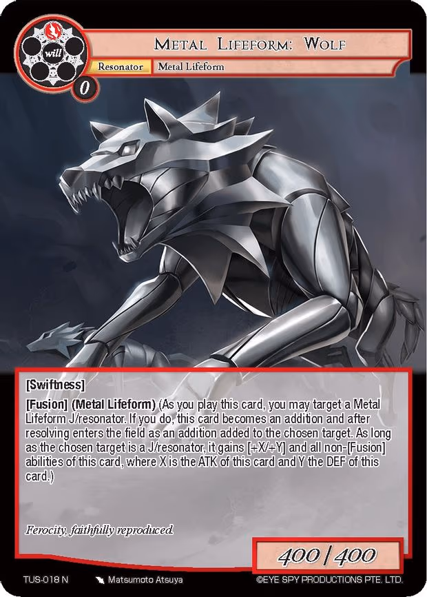 Metal Lifeform: Wolf - Normal (TUS-018 N)