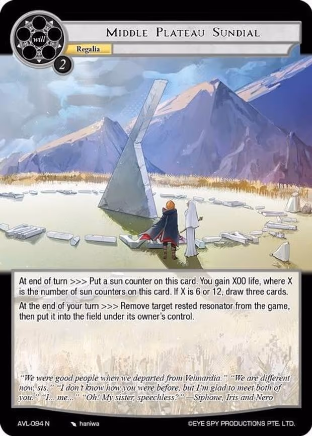 Middle Plateau Sundial - Normal (AVL-094 N)