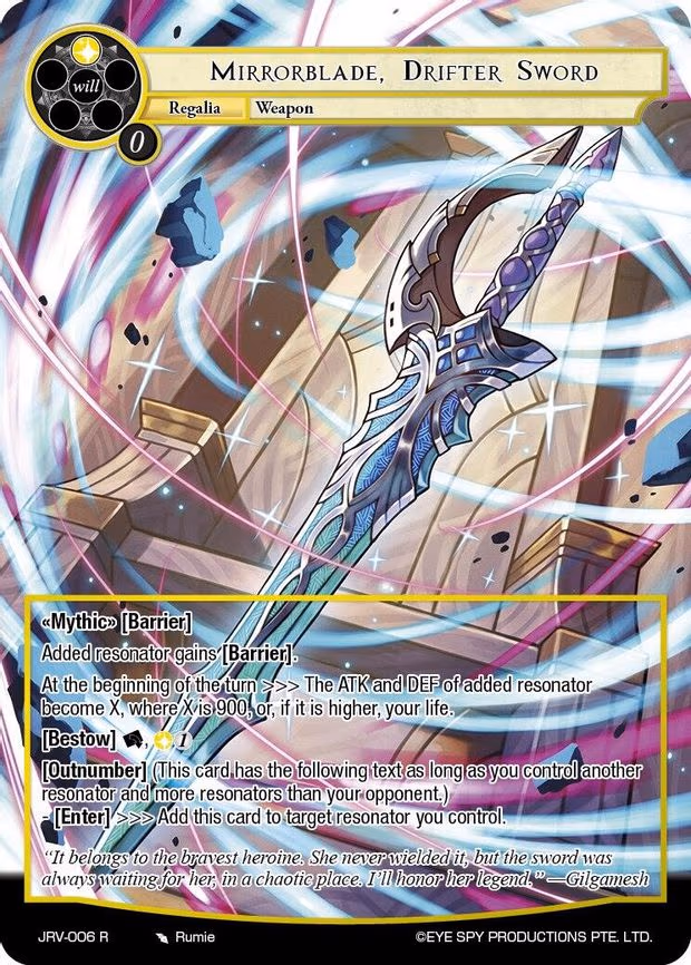 Mirrorblade, Drifter Sword - Rare (JRV-006 R)