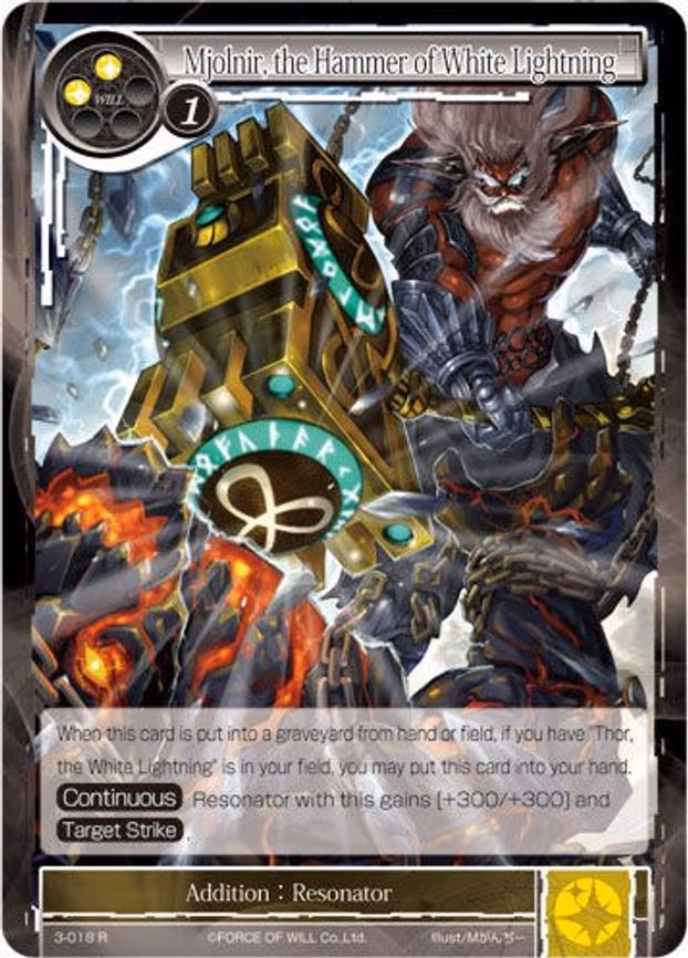Mjolnir, the Hammer of White Lightning - Rare (3-018)