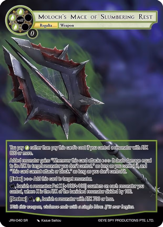 Moloch's Mace of Slumbering Rest - Super Rare (JRV-040 SR)