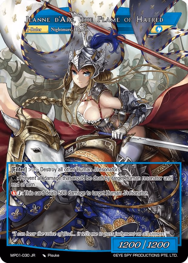Nameless Girl // Jeanne d'Arc, the Flame of Hatred - Ruler Rare (MP01-030 JR)