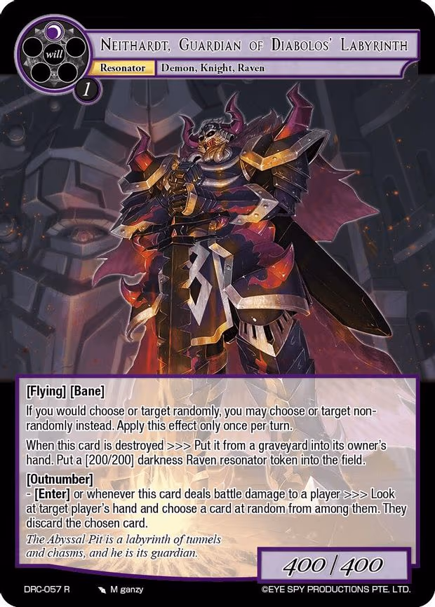 Neithardt, Guardian of Diabolos' Labyrinth - Rare (DRC-057 R)