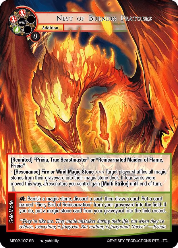 Nest of Burning Feathers - Super Rare (MP02-107 SR)