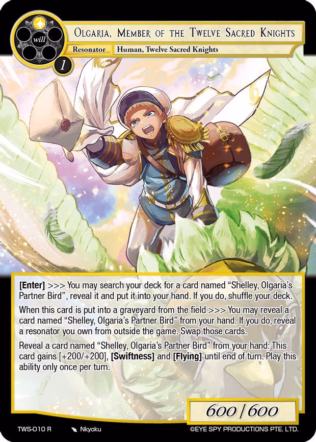 Olgaria, Member of the Twelve Sacred Knights - Rare (TWS-010 R)
