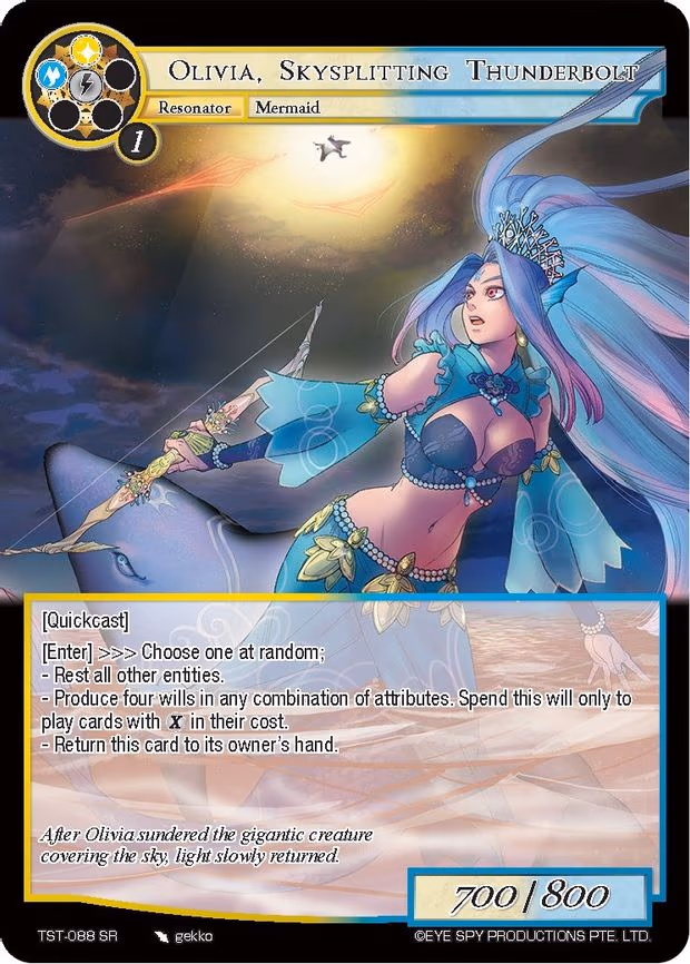 Olivia, Skysplitting Thunderbolt - Super Rare (TST-088)