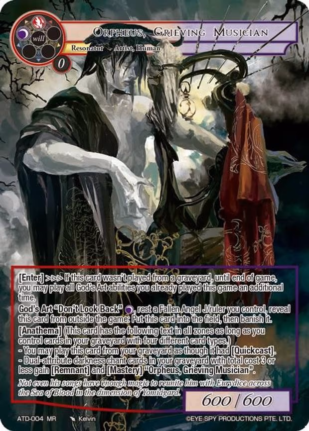 Orpheus, Grieving Musician