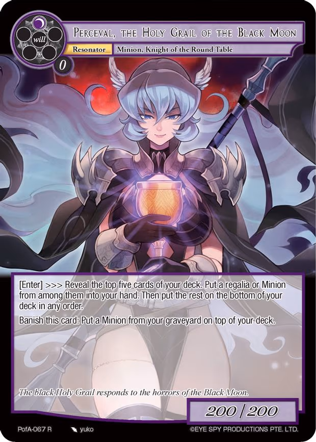 Perceval, the Holy Grail of the Black Moon - Rare (PofA-067)