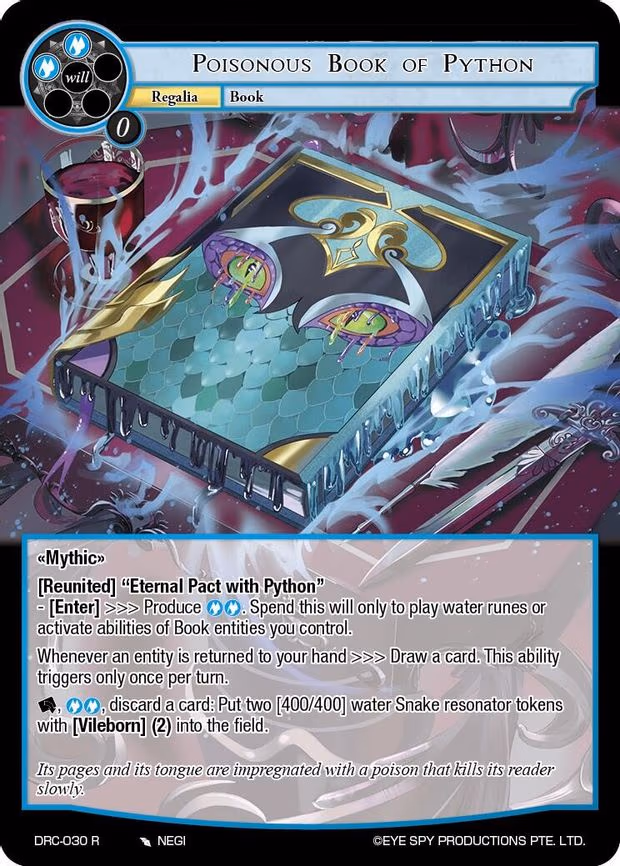 Poisonous Book of Python - Rare (DRC-030 R)