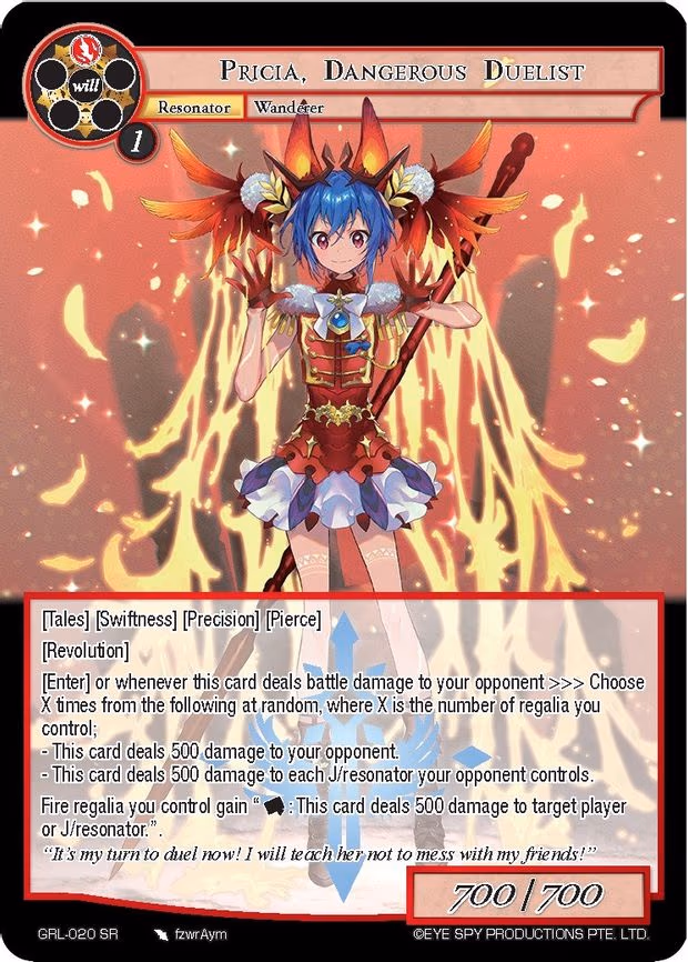 Pricia, Dangerous Duelist - Super Rare (GRL-020)