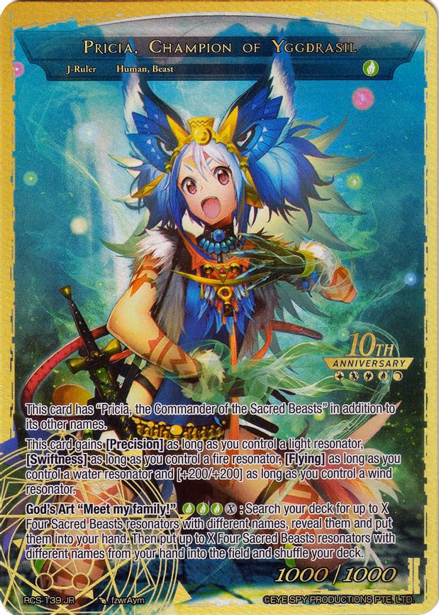 Pricia, Friend to the Animals // Pricia, Champion of Yggdrasil - Ruler Rare (RCS-139 JR)
