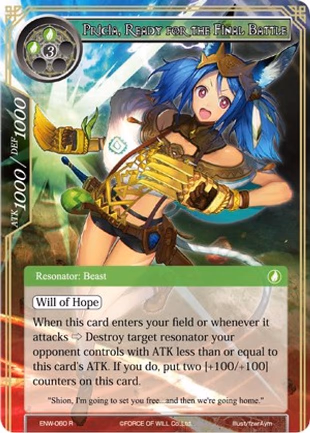 Pricia, Ready for the Final Battle - Rare (ENW-060)