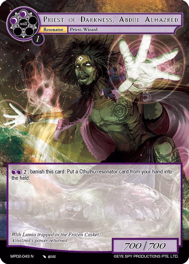 Priest of Darkness, Abdul Alhazred - Normal (MP02-043 N)
